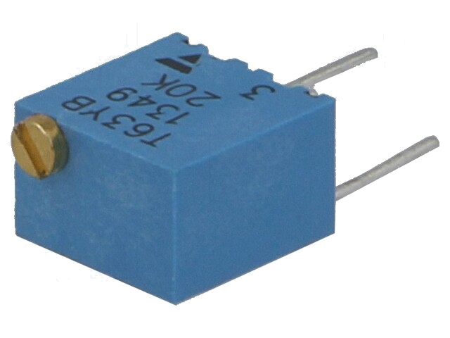 Potentiometer: montage-; meerslagen; 20kΩ; 250mW; ±10%; lineair Potentiometer: montage-; meerslagen; 20kΩ; 250mW; ±10%; lineair